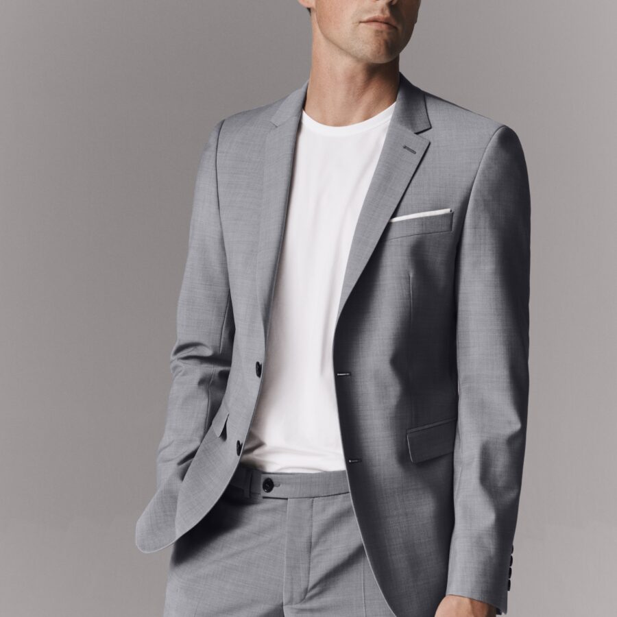 Costume corporate Digel slim fit gris clair stretch 99849 Move